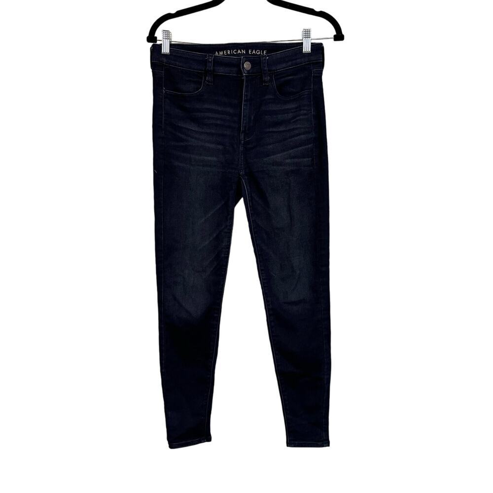 American Eagle Jeans Womens 4 Short Blue Super Hi-Rise Jegging Stretch Denim